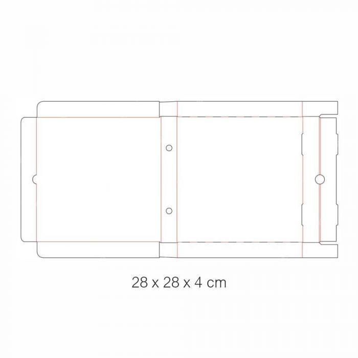 Pizzakarton "Pizzabäcker" 28,0 x 28,0 x 4,0cm (Palettenpreis)